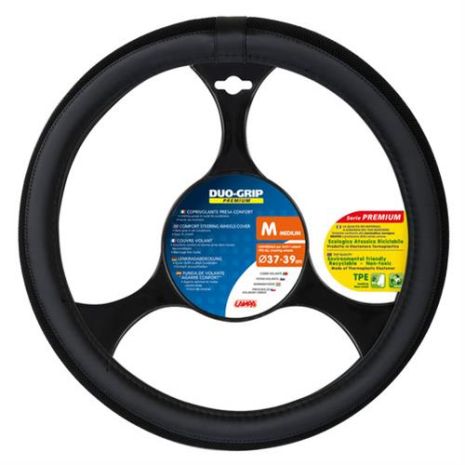 ΚΑΛΥΜΜΑ ΤΙΜΟΝΙΟΥ DUO-GRIP ΜΑΥΡΟ ΧΡΩΜΑ ΜΕ ΥΦΑΣΜΑΤΙΝΗ ΠΛΕΞΗ ΑΟΣΜΟ ΟΙΚΟΛΟΓΙΚΟ/ ΜΗ ΤΟΞΙΚΟ/ ΑΝΑΚΥΚΛΩΣΙΜΟ ΥΛΙΚΟ Auto Moto Tyres 