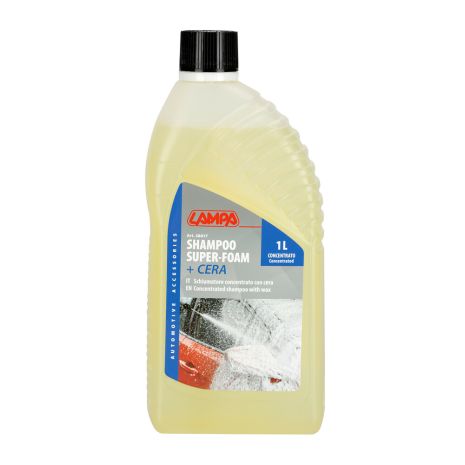 ΣΑΜΠΟΥΑΝ ΜΕ ΚΕΡΙ SUPER FOAM ΣΥΜΠΥΚΝΩΜΕΝΟ 1000ml LAMPA - 1 ΤΕΜ. Auto Moto Tyres 