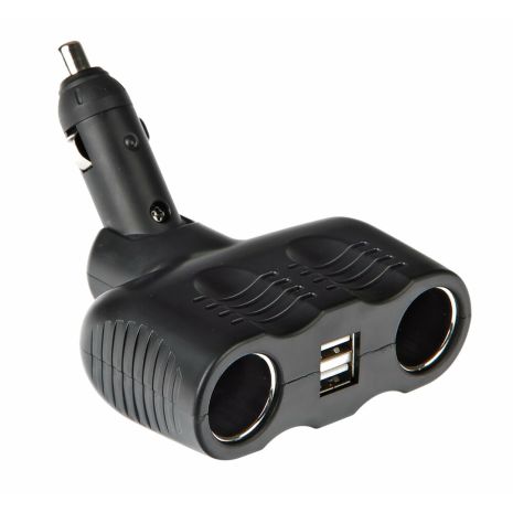 ΑΝΤΑΠΤΟΡΑΣ ΑΝΑΠΤΗΡΑ 2 ΦΙΣ ΑΝΑΠΤΗΡΑ+2 USB 12/24V DUO-4 Auto Moto Tyres 
