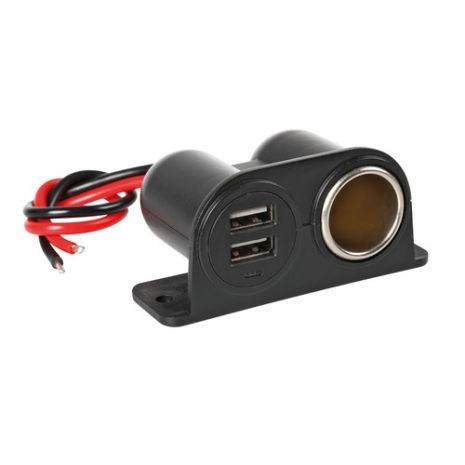 ΠΡΙΖΑ ΑΝΑΠΤΗΡΑ 15A ΜΕ ΔΙΠΛΟ USB ΦΟΡΤΙΣΗΣ ΒΑΣΗ ΚΑΙ ΕΝΔΕΙΞΗ LED 12/24V Auto Moto Tyres 