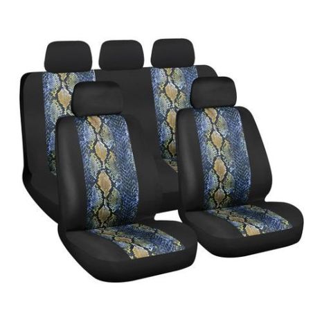 ΚΑΛΥΜΜΑΤΑ ΚΑΘΙΣΜΑΤΩΝ REPTILE FASHION-TREND SERIES ΣΕΤ ΜΑΥΡΟ Auto Moto Tyres 
