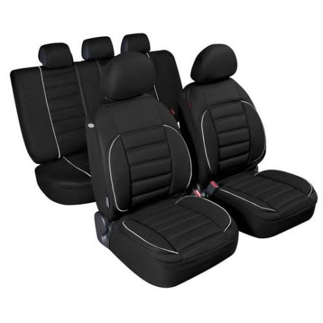 Καλύμματα Καθισμάτων DE-LUXE SPORT EDITION Υφασμα JACQUARD Σετ 4τεμ. Μαύρο Auto Moto Tyres 