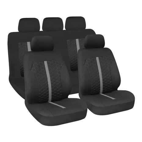 ΚΑΛΥΜΜΑΤΑ ΚΑΘΙΣΜΑΤΩΝ STINGER ΜΑΥΡΟ/ΓΚΡΙ ΣΕΤ Auto Moto Tyres 