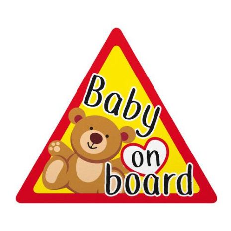 BABY ON BOARD ΕΝΔΕΙΞΗ ΣΤΑΤΙΚΟ 128x112mm Auto Moto Tyres 