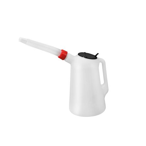 ΔΟΧΕΙΟ ΠΛΑΣΤΙΚΟ (HDPE) ΓΙΑ ΜΕΤΑΦΟΡΑ ΛΑΔΙΟΥ ΜΕ ΕΥΚΑΜΠΤΟ ΜΑΚΡΥ ΣΤΟΜΙΟ ΚΑΙ ΚΑΠΑΚΙ ΛΕΥΚΟ 3000ml LAMPA  - 1 TEM. Auto Moto Tyres 