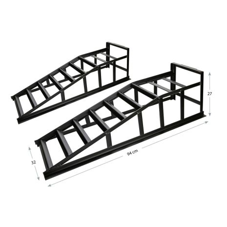 ΡΑΜΠΑ ΑΝΥΨΩΣΗΣ ΑΥΤΟΚΙΝΗΤΟΥ XL ΑΤΣΑΛΙΝΗ max200kg 94x32x27cm LAMPA - 2 ΤΕΜ. Auto Moto Tyres 