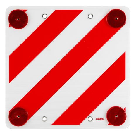ΑΝΑΚΛΑΣΤΙΚΟ ΣΗΜΑ ΠΡΟΕΞΕΧΟΝΤΟΣ ΦΟΡΤΙΟΥ ΚΟΚΚΙΝΟ/ΑΣΠΡΟ 50x50cm ΠΛΑΣΤΙΚΟ ΠΟΛΥΑΙΘΥΛΕΝΙΟ LAMPA - 1 ΤΕΜ. Auto Moto Tyres 
