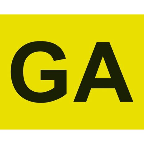 ΓΡΑΜΜΑΤΑ GA ΣΕ ΚΙΤΡΙΝΟ ΠΛΑΙΣΙΟ Auto Moto Tyres 