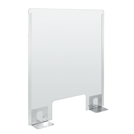 ΠΡΟΣΤΑΤΕΥΤΙΚΟ ΔΙΑΧΩΡΙΣΤΙΚΟ ΤΖΑΜΙ PLEXIGLASS 3mm 66x76cm ΜΕ ΤΡΥΠΑ ΚΑΙ ΒΑΣΕΙΣ ΣΤΗΡΙΞΗΣ ΑΛΟΥΜΙΝΙΟΥ Auto Moto Tyres 