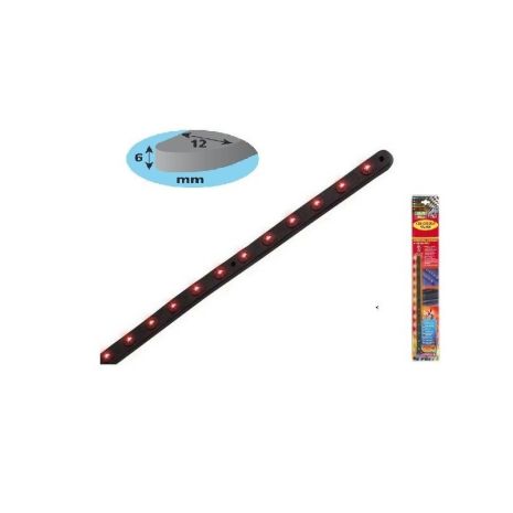 TAINIA ΣΕ ΠΛΑΣΤΙΚΗ ΒΑΣΗ 24 LED 12V 51 cm ΜΩΒ-1 ΤΕΜ. Auto Moto Tyres 