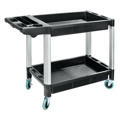 ΤΡΟΛΕΙ ΕΡΓΑΛΕΙΩΝ (TROLLEY) 2 ΕΠΙΠΕΔΩΝ ΜΕ 4 ΡΟΔΕΣ ΠΛΑΣΤΙΚΟ(PP)/ ΑΛΟΥΜΙΝΙΟ ΓΙΑ ΑΠΟΘΗΚΕΥΣΗ ΚΑΙ ΜΕΤΑΦΟΡΑ Auto Moto Tyres 