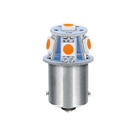 R5W BA15s 24/28V 6SMDX1CHIP LED 20lm ΠΟΡΤΟΚΑΛΙ ΚΟΥΤΙ LAMPA - 20 ΤΕΜ. Auto Moto Tyres 