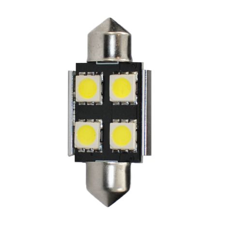 ΛΑΜΠΑΚΙΑ ΠΛΑΦΟΝΙΕΡΑΣ C5W 24V 0,24W SV8,5 36mm CAN-BUS 4xSMD5050 PREMIUM ΛΕΥΚΟ 1ΤΕΜ M-TECH Auto Moto Tyres 