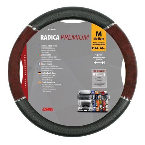 ΚΑΛΥΜΜΑ ΤΙΜΟΝΙΟΥ ΦΟΡΤΗΓΟΥ RADICA (M) 44-46cm (ΜΑΥΡΟ/ΞΥΛΟ/ΟΙΚΟΛΟΓΙΚΟ/ΑΟΣΜΟ) Auto Moto Tyres 