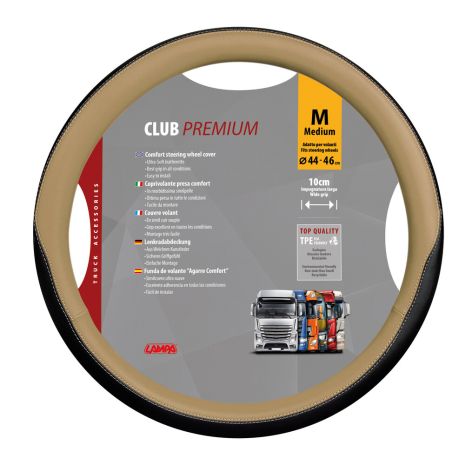 ΚΑΛΥΜΜΑ ΤΙΜΟΝΙΟΥ ΦΟΡΤΗΓΟΥ CLUB (M) 44-46cm (ΜΑΥΡΟ/ΜΠΕΖ/ΟΙΚΟΛΟΓΙΚΟ/ΑΟΣΜΟ) Auto Moto Tyres 