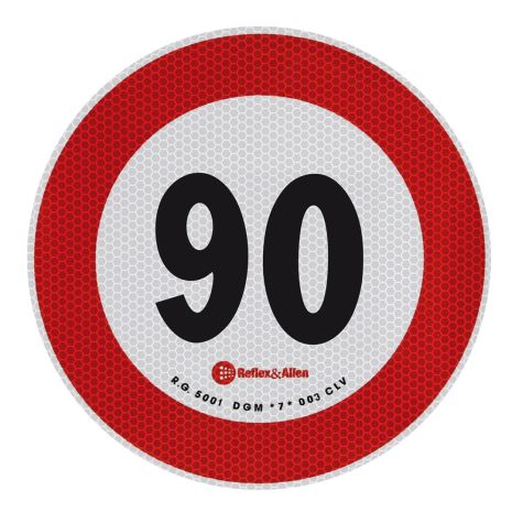 ΣΗΜΑ ΤΑΧΥΤΗΤΑΣ ΧΙΛΙΟΜΕΤΡΩΝ 90km/h ΑΥΤΟΚΟΛΛΗΤΟ Auto Moto Tyres 