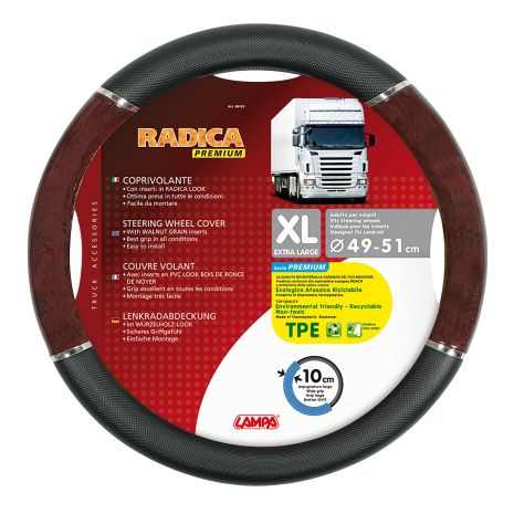 ΚΑΛΥΜΜΑ ΤΙΜΟΝΙΟΥ ΦΟΡΤΗΓΟΥ RADICA (XL) 49-51 cm (ΜΑΥΡΟ/ΞΥΛΟ/ΟΙΚΟΛΟΓΙΚΟ/ΑΟΣΜΟ) Auto Moto Tyres 