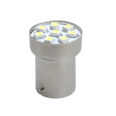 R5W/R10W 24V BA15s LED 8xSMD3528 ΚΟΚΚΙΝΟ (ΜΟΝΟΠΟΛΙΚΟ) HEAVY DUTY 1ΤΕΜ. M-TECH Auto Moto Tyres 