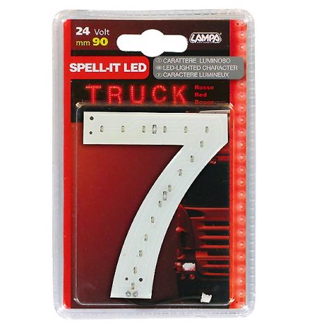 ΑΡΙΘΜΟΣ 7 ΚΟΚΚΙΝΟ 24V LED Auto Moto Tyres 