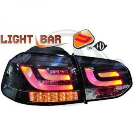 ΦΑΝΑΡΙΑ ΓΙΑ VW GOLF 6 3/5D 10.08+ BLACK LIGHTBAR DIEDERICHS Auto Moto Tyres 