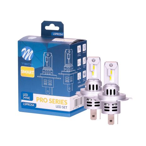 ΛΑΜΠΑ LED H4 12V IP65 6.000K 4.600lm LED SET PRO SMART SERIES M-TECH - 2 ΤΕΜ. Auto Moto Tyres 
