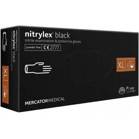 ΓΑΝΤΙΑ ΝΙΤΡΙΛΙΟΥ MERCATOR NITRYLEX BASIC ΣΕ ΜΑΥΡΟ ΧΡΩΜΑ ΧLARGE (ΧL)  AMIO - 100 Τεμ. Auto Moto Tyres 