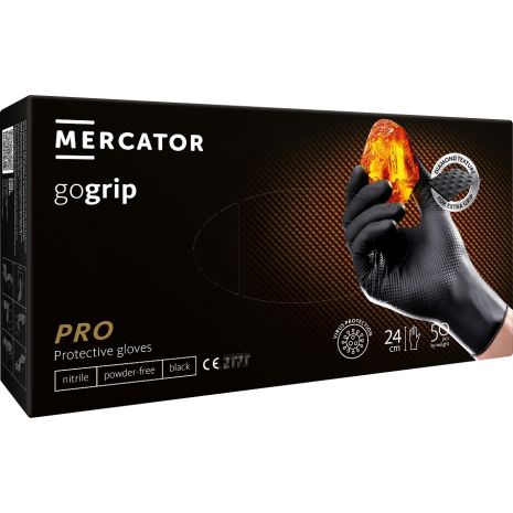 ΓΑΝΤΙΑ ΝΙΤΡΙΛΙΟΥ MERCATOR GOGRIP ΣΕ ΜΑΥΡΟ ΧΡΩΜΑ SMALL (S) ΑΜΙΟ - 50 ΤΕΜ. Auto Moto Tyres 
