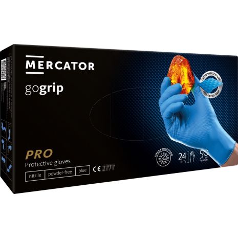 ΓΑΝΤΙΑ ΝΙΤΡΙΛΙΟΥ MERCATOR GOGRIP ΣΕ ΜΠΛΕ ΧΡΩΜΑ XLARGE (XL) ΑΜΙΟ - 50 ΤΕΜ. Auto Moto Tyres 