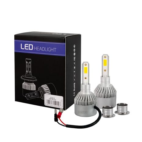 H3 LED SET C6 12/24V 6.500K 10.000lm 80W ΛΑΜΠΑ ΜΕ COB EPISTAR 1021 LED ΚΑΙ ΑΝΕΜΙΣΤΗΡΑΚΙ M-TECH - 2 ΤΕΜ. Auto Moto Tyres 