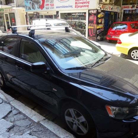 KIT ΜΕ ΜΠΑΡΕΣ ΟΡΟΦΗΣ ΓΙΑ MITSUBISHI LANCER 4D / 5D 07/2008+ ΑΛΟΥΜΙΝΙΟΥ TEMA MENABO (AL1-3360-FIX501FP)-2 ΤΕΜ. Auto Moto Tyres 