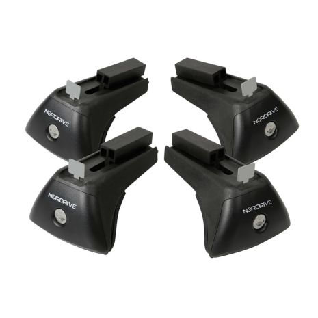 KIT ΑΚΡΑ (ΠΟΔΙΑ) RAIL-X ΓΙΑ ΑΛΟΥΜΙΝΙΟΥ ΜΠΑΡΕΣ QUADRA NORDRIVE ME FLUSH RAILING ME ΚΛΕΙΔΙ - 4 TEM. Auto Moto Tyres 