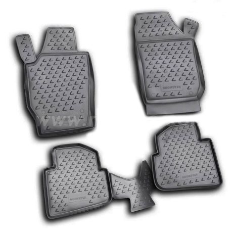 ΜΑΡΚΕ ΠΑΤΑΚΙΑ ΣΕ ΣΚΑΦΗ TPE ΛΑΣΤΙΧΟ ΓΙΑ SKODA ROOMSTER 09/2006+  ΣΕ ΜΑΥΡΟ ΧΡΩΜΑ NOVLINE - 4 ΤΕΜ. Auto Moto Tyres 