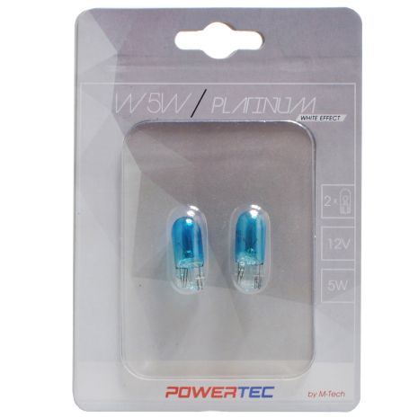 T10 W5W 12V 5W W2.1x9.5d 130% POWERTEC PLATINUM 2ΤΕΜ. M-TECH Auto Moto Tyres 