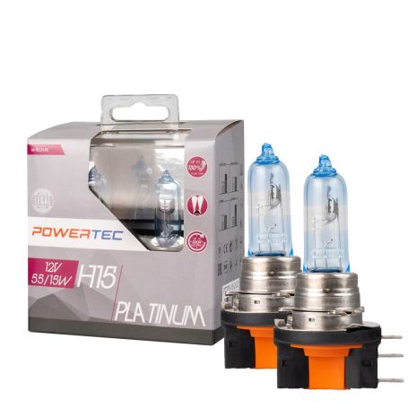 ΛΑΜΠΕΣ H15 12V 55/15W +130% POWERTEC PLATINUM mTECH - 2 Τεμ. Auto Moto Tyres 