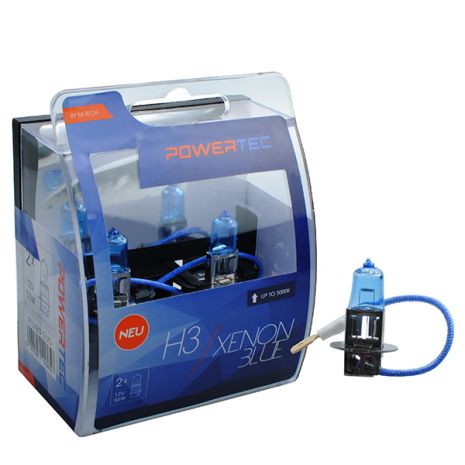 H3 12V 55W PK22s 5.000K POWERTEC XENON BLUE 2ΤΕΜ. M-TECH Auto Moto Tyres 