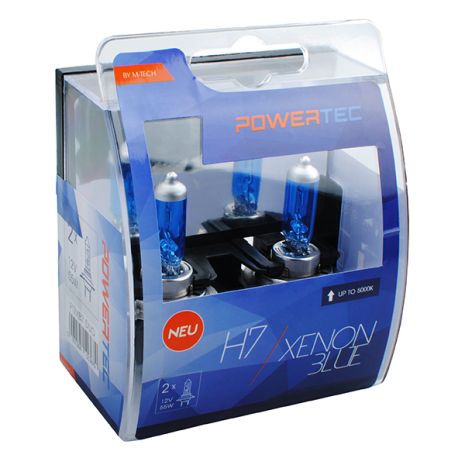 H7 12V 55W PX26d 5.000K-6000K POWERTEC XENON BLUE 2ΤΕΜ. M-TECH Auto Moto Tyres 