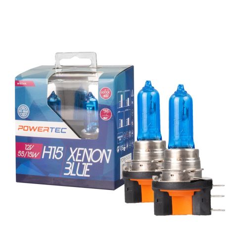 ΛΑΜΠΕΣ H15 55/15W 12V POWERTEC XENON BLUE mTECH - 2 Τεμ. Auto Moto Tyres 