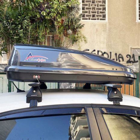 ΜΠΑΓΚΑΖΙΕΡΑ ΟΡΟΦΗΣ RACE AXION 420L 89.02.A ΣΕ ΑΝΘΡΑΚΙ ΜΕΤΑΛΛΙΚΟ ΧΡΩΜΑ ΜΕ ΓΥΑΛΙΣΤΕΡΗ ΥΦΗ (145 X 94 X 42 cm) - 1 ΤΕΜ. Auto Moto Tyres 