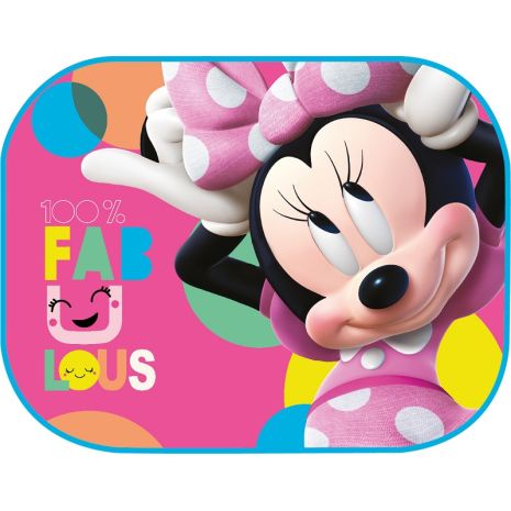 ΗΛΙΟΠΡΟΣΤΑΣΙΕΣ ΠΛΑΙΝΕΣ MINNIE ΜΕ ΒΕΝΤΟΥΖΑ 44x35cm AMIO - 2 Τεμ. Auto Moto Tyres 