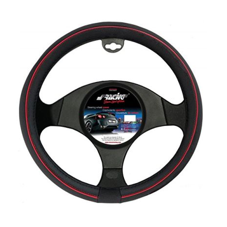 ΚΑΛΥΜΜΑ ΤΙΜΟΝΙΟΥ SPEED ΜΑΥΡΟ ΜΕ ΚΟΚΚΙΝΗ ΡΙΓΑ 37-39cm Auto Moto Tyres 