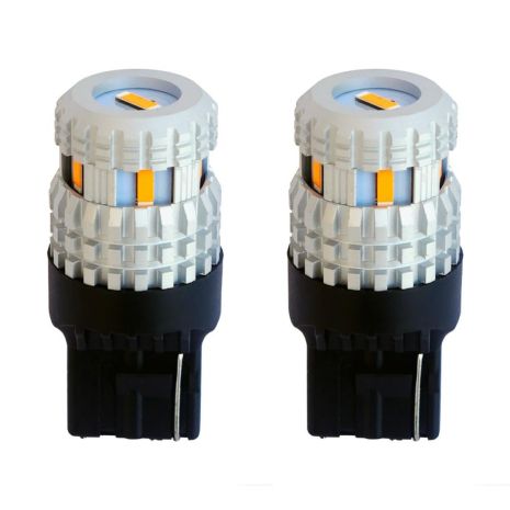 W21W T20 10-30V 21w 1500lm 1.800K CAN-BUS - ΔΙΠΛΗ ΠΟΛΙΚΟΤΗΤΑ ΠΟΡΤΟΚΑΛΙ LED CSP1860 2ΤΕΜ. Auto Moto Tyres 