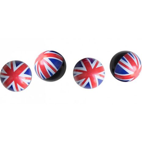 ΚΑΠΑΚΙΑ ΒΑΛΒΙΔΩΝ UK FLAG ΣΗΜΑΙΑ ΑΓΓΛΙΑΣ 4ΤΕΜ. Auto Moto Tyres 