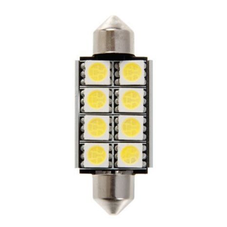 ΛΑΜΠΑΚΙΑ ΜΕ 8 WARNING LED 39MM ΛΕΥΚΑ Auto Moto Tyres 