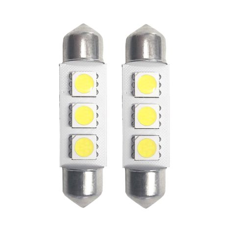 ΛΑΜΠΑΚΙ ΠΛΑΦΟΝΙΕΡΑΣ C5W 12V 39mm ROCKET 3LED ΛΕΥΚΟ 2ΤΕΜ. Auto Moto Tyres 