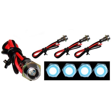 ΒΙΔΕΣ ΜΕ LED ΛΕΥΚΟ ΚΑΙ ΚΑΛΩΔΙΩΣΗ 4 ΤΜΧ. Auto Moto Tyres 