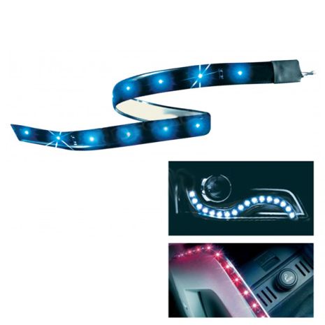 ΤΑΙΝΙΑ BOOTES ΜΕ 15 LED ΜΠΛΕ ΧΡΩΜΑ 30cm Auto Moto Tyres 