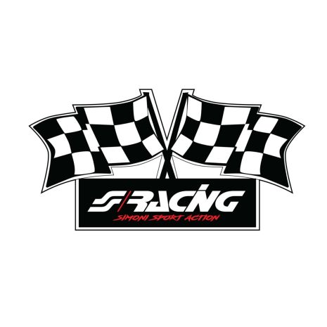 ΑΥΤΟΚΟΛΛΗΤΟ ''FLAG'' 100x50mm  ​SIMONI RACING - 1 TEM. Auto Moto Tyres 
