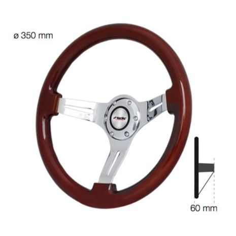 ΤΙΜΟΝΙ DIDIER ΞΥΛΙΝΟ/ΧΡΩΜΙΟ ΤΡΙΛΑΜΟ ΒΑΘΥ 6cm 350mm Auto Moto Tyres 