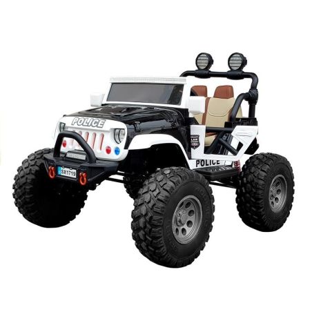 ΗΛΕΚΤΡΟΚΙΝΗΤΟ ΠΑΙΔΙΚΟ ΑΥΤΟΚΙΝΗΤΟ 12V  ΜΕ ΤΗΛΕΚΑΤΕΥΘΥΝΣΗ ΤΥΠΟΥ JEEP POLICE ΔΙΘΕΣΙΟ ΜΑΥΡΟ RACE AXION - 1 TEM. Auto Moto Tyres 