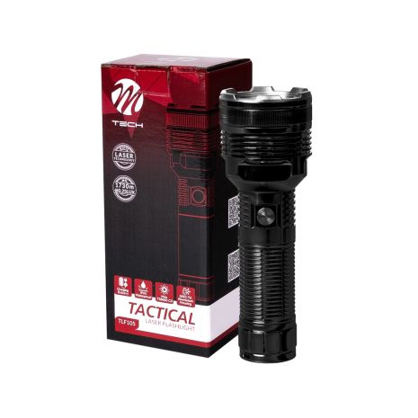 ΦΑΚΟΣ ΧΕΙΡΟΣ 1x15W 413lm IP65 183mm Φ62mm 6000mAh Li-ion TACTICAL LASER FLASHLIGH M-TECH - 1 Τεμ. Auto Moto Tyres 